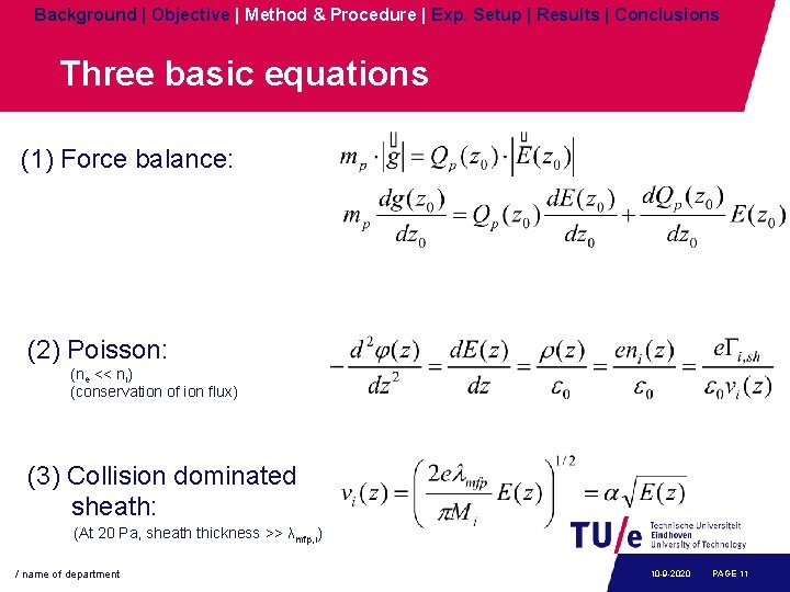 Background | Objective | Method & Procedure | Exp. Setup | Results | Conclusions