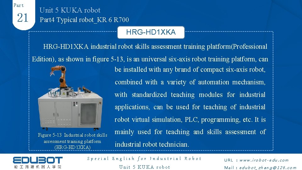 Part 21 Unit 5 KUKA robot Part 4 Typical robot_KR 6 R 700 HRG-HD