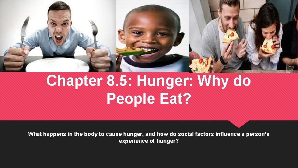 Chapter 8. 5: Hunger: Why do People Eat? What happens in the body to