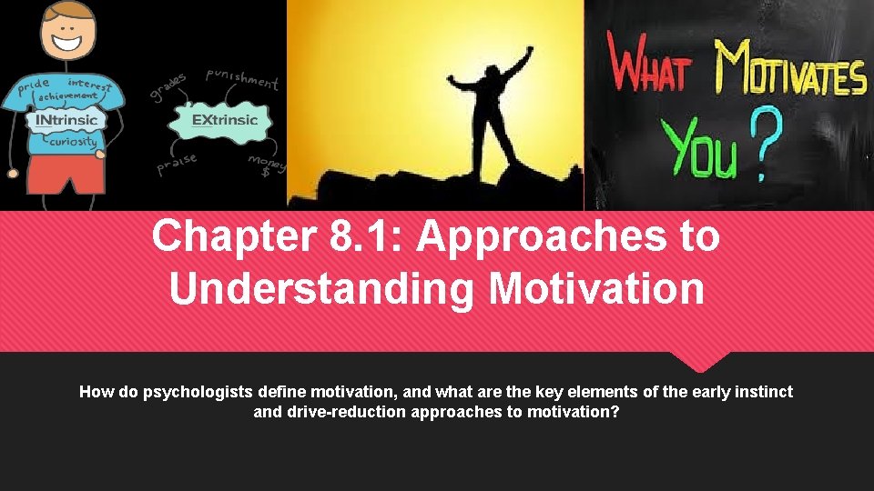 Chapter 8. 1: Approaches to Understanding Motivation How do psychologists define motivation, and what