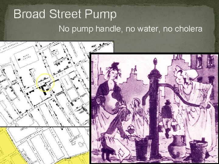 Broad Street Pump No pump handle, no water, no cholera 