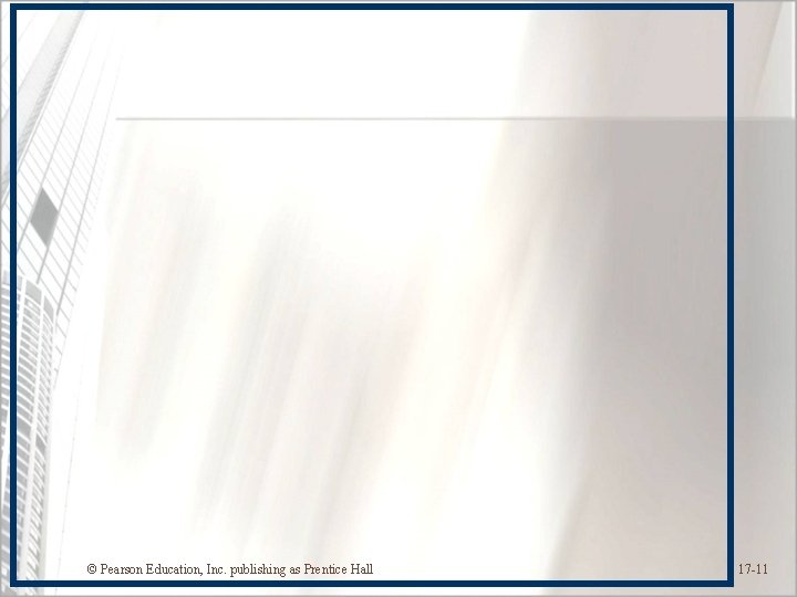 © Pearson Education, Inc. publishing as Prentice Hall 17 -11 