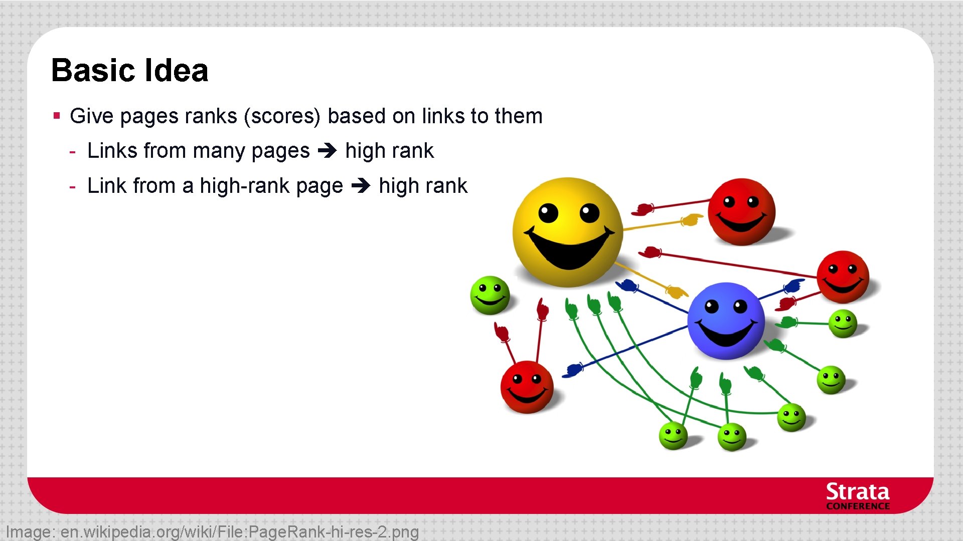 Basic Idea § Give pages ranks (scores) based on links to them - Links Basic Idea § Give pages ranks (scores) based on links to them - Links
