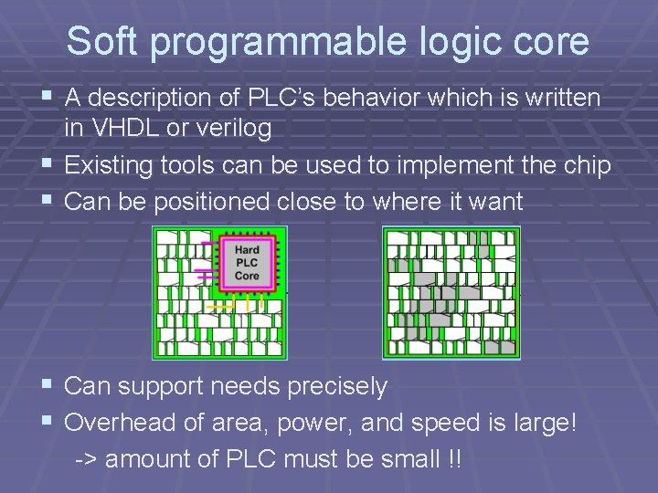 Soft programmable logic core § A description of PLC’s behavior which is written in