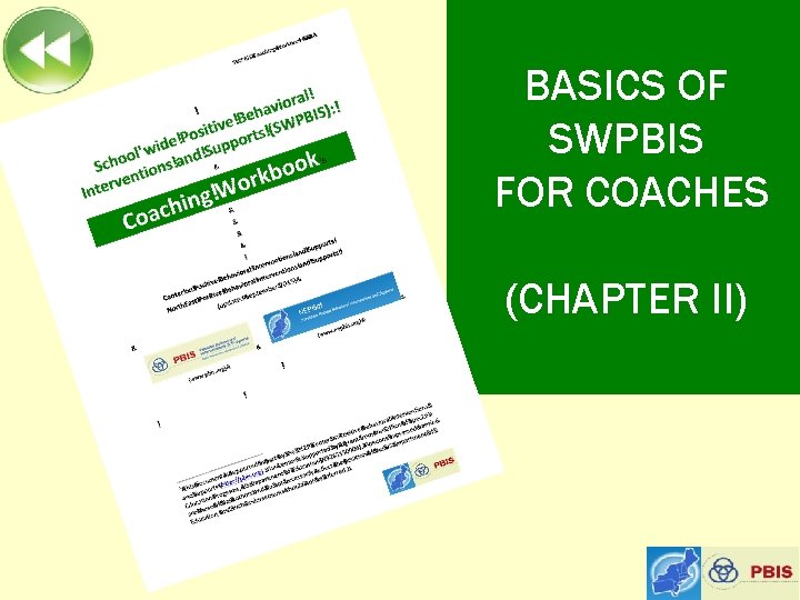BASICS OF SWPBIS FOR COACHES (CHAPTER II) 