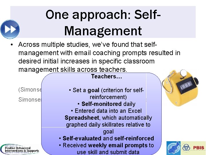 One approach: Self. Management • Across multiple studies, we’ve found that selfmanagement with email