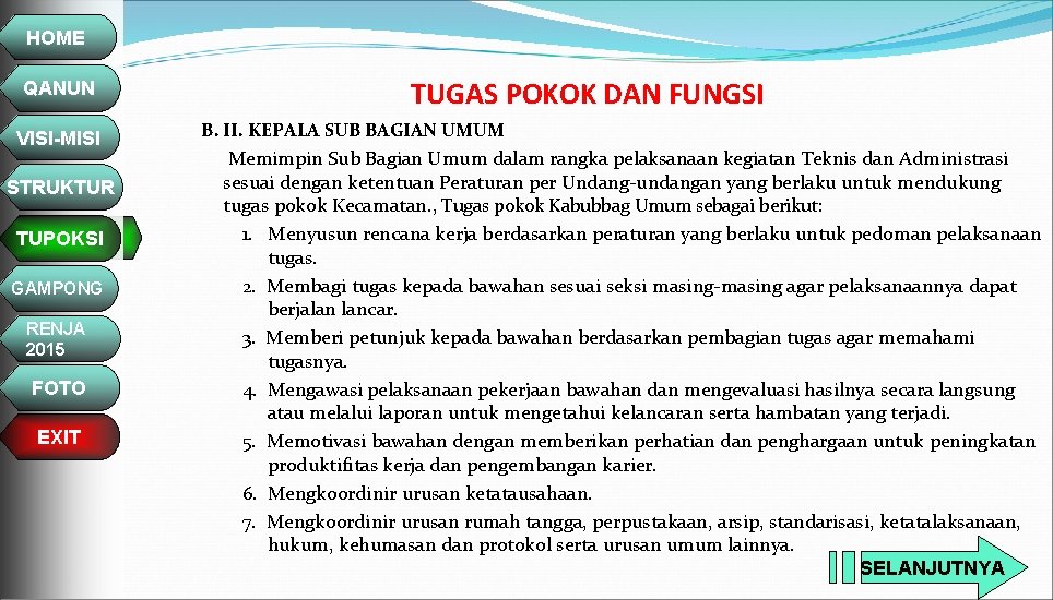 HOME QANUN VISI-MISI STRUKTUR TUPOKSI GAMPONG RENJA 2015 FOTO EXIT TUGAS POKOK DAN FUNGSI