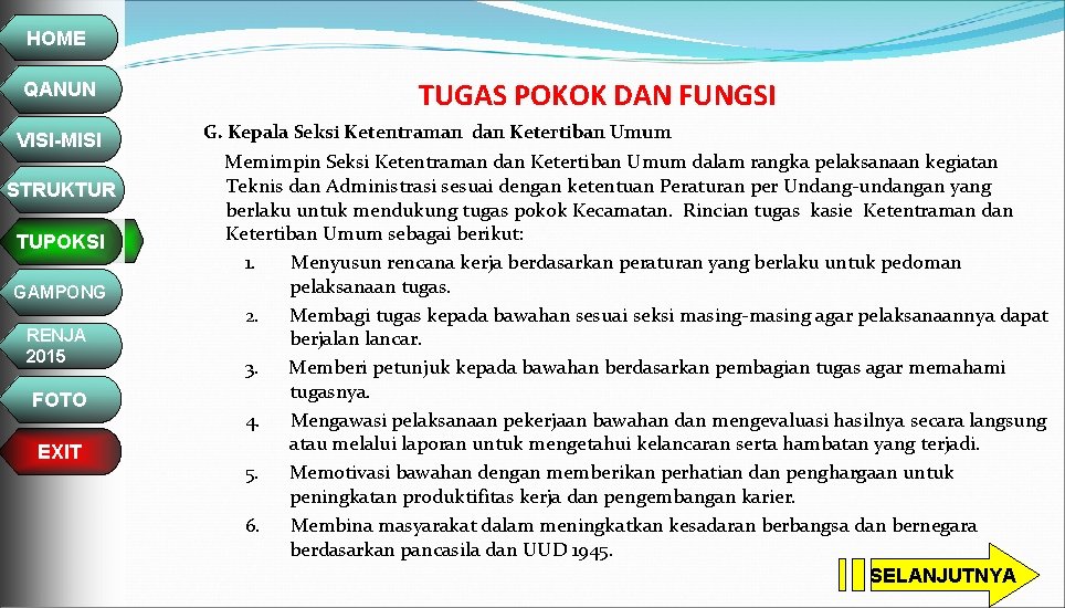 HOME QANUN VISI-MISI STRUKTUR TUPOKSI GAMPONG RENJA 2015 FOTO EXIT TUGAS POKOK DAN FUNGSI