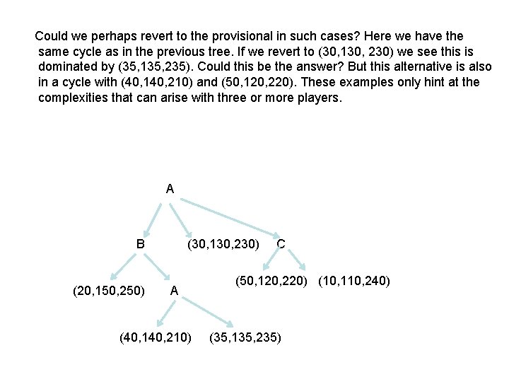 Could we perhaps revert to the provisional in such cases? Here we have the