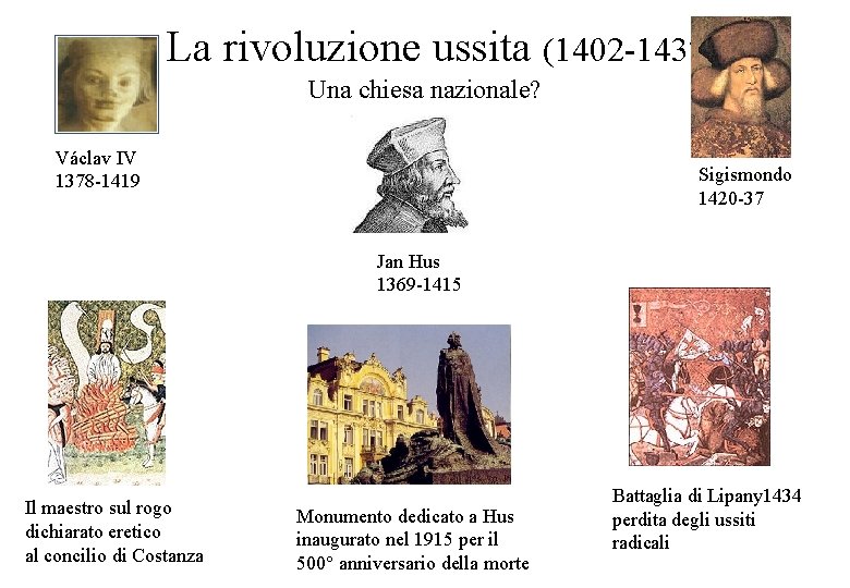 4. 3 La rivoluzione ussita (1402 -1437) Una chiesa nazionale? Václav IV 1378 -1419