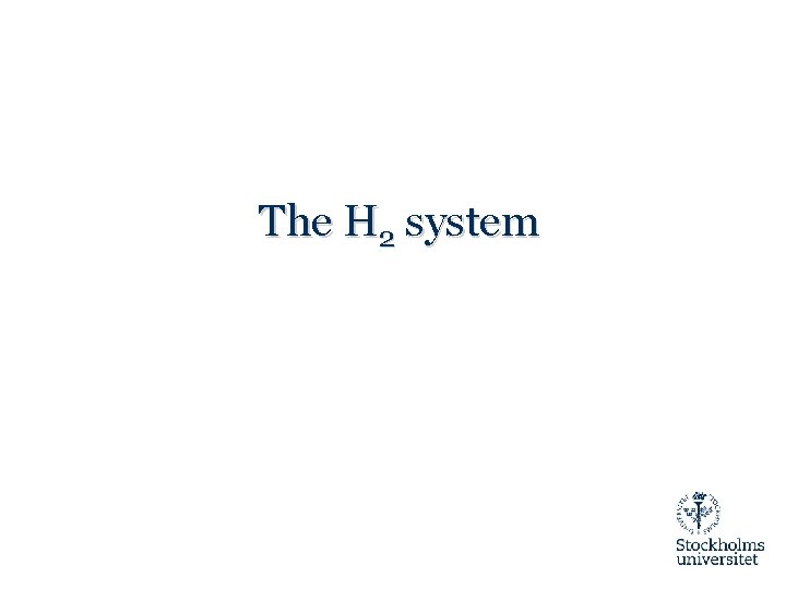 The H 2 system 