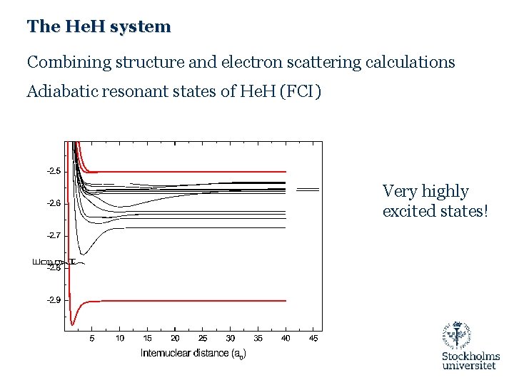 The He. H system Combining structure and electron scattering calculations Adiabatic resonant states of