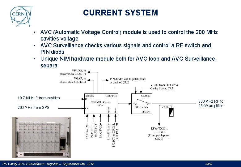 CURRENT SYSTEM • AVC (Automatic Voltage Control) module is used to control the 200