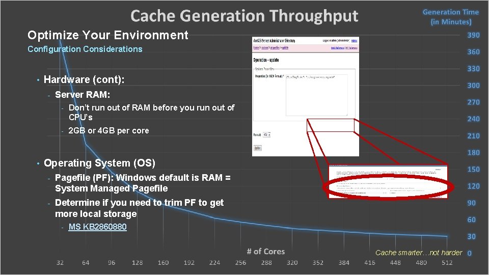 Optimize Your Environment Configuration Considerations • Hardware (cont): - • Server RAM: - Don’t