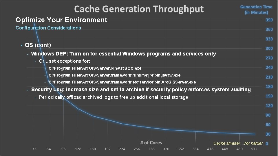 Optimize Your Environment Configuration Considerations • OS (cont) - Windows DEP: Turn on for