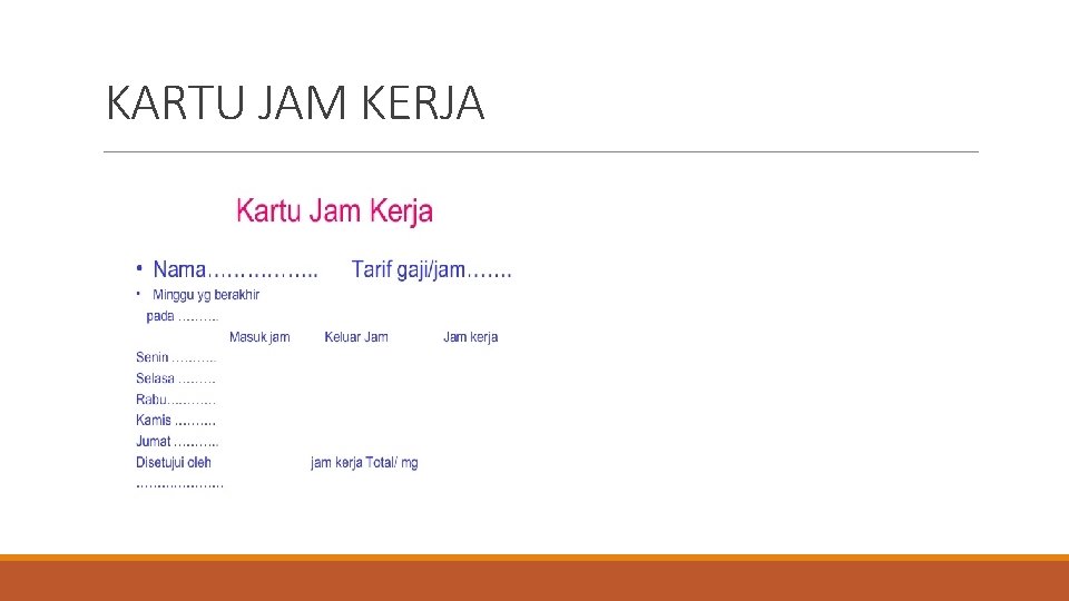 KARTU JAM KERJA 