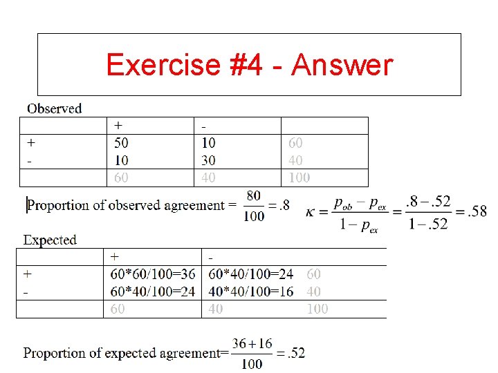 Exercise #4 - Answer 