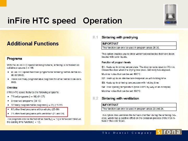in. Fire HTC speed Operation Additional Functions 