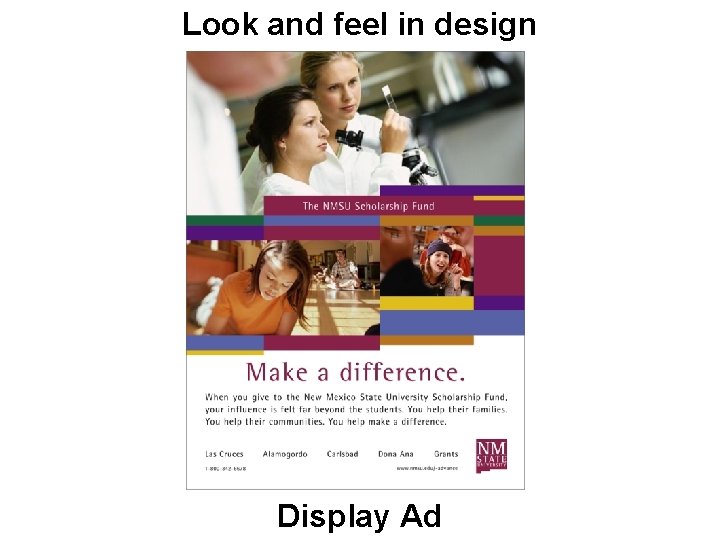 Look and feel in design Display Ad 