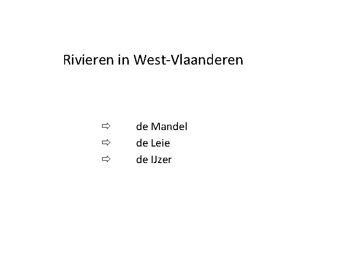 Rivieren in West-Vlaanderen de Mandel de Leie de IJzer 