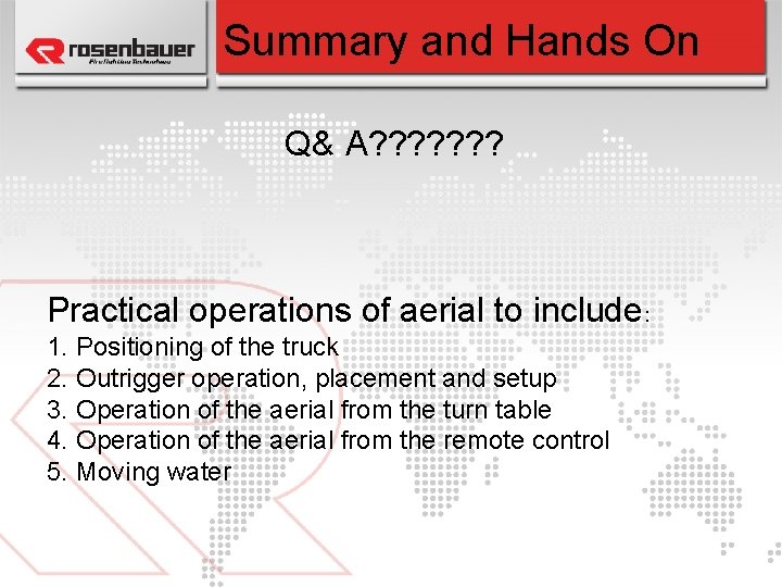 Summary and Hands On Q& A? ? ? ? Practical operations of aerial to