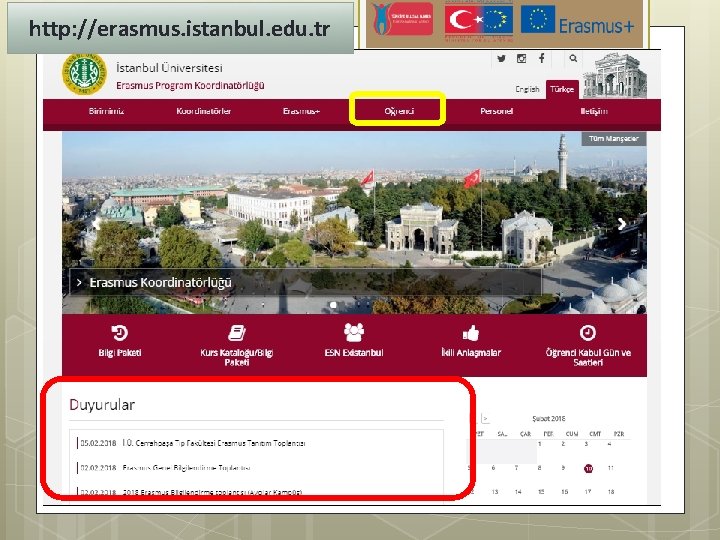 http: //erasmus. istanbul. edu. tr 