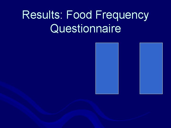 Results: Food Frequency Questionnaire 