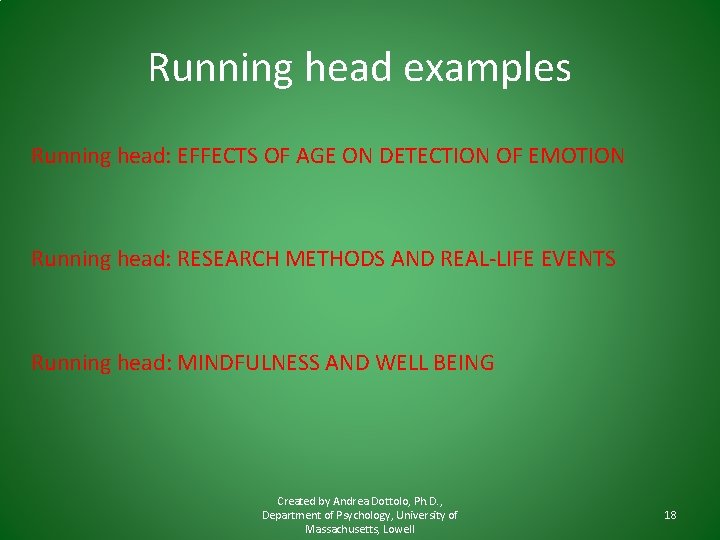 Running head examples Running head: EFFECTS OF AGE ON DETECTION OF EMOTION Running head: Running head examples Running head: EFFECTS OF AGE ON DETECTION OF EMOTION Running head: