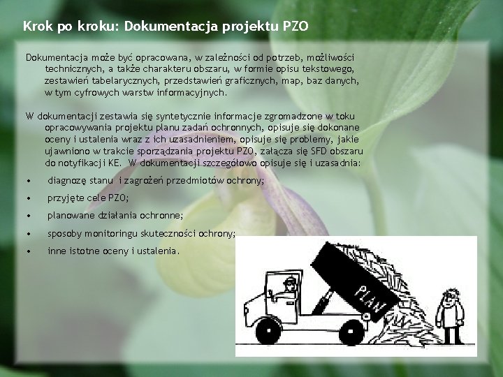 Krok po kroku: Dokumentacja projektu PZO Dokumentacja może być opracowana, w zależności od potrzeb,