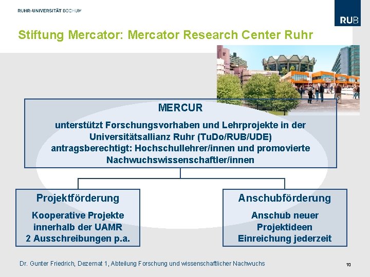 Stiftung Mercator: Mercator Research Center Ruhr MERCUR unterstützt Forschungsvorhaben und Lehrprojekte in der Universitätsallianz