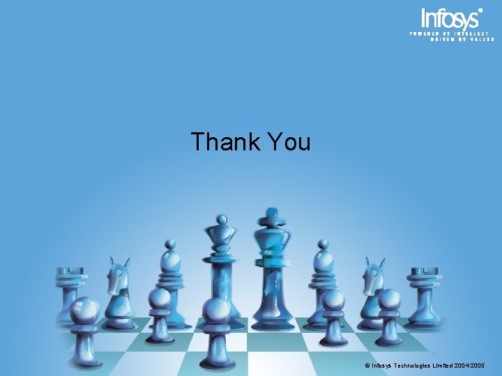 Thank You © Infosys Technologies Limited 2004 -2005 