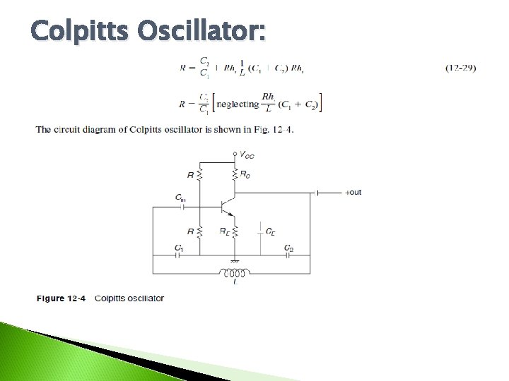 Colpitts Oscillator: 