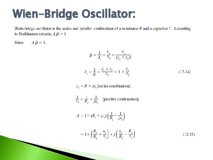 Wien-Bridge Oscillator: 