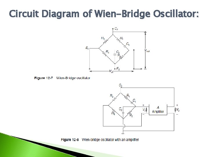 Circuit Diagram of Wien-Bridge Oscillator: 