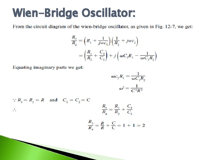 Wien-Bridge Oscillator: 