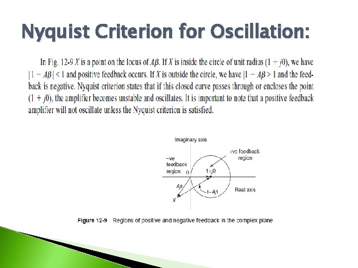 Nyquist Criterion for Oscillation: 