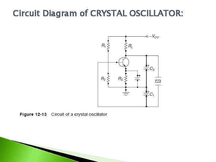 Circuit Diagram of CRYSTAL OSCILLATOR: 
