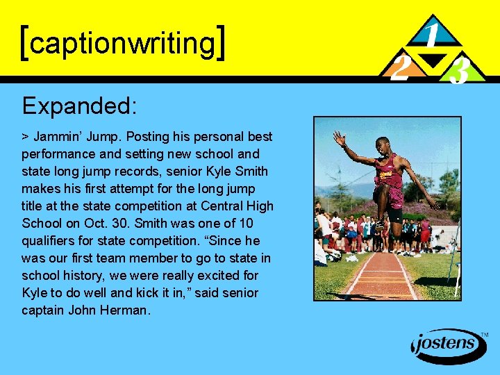 [captionwriting] Expanded: > Jammin’ Jump. Posting his personal best performance and setting new school