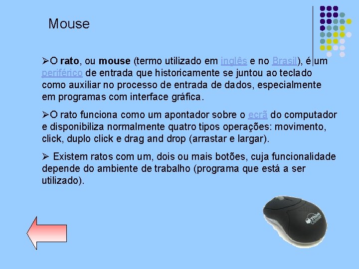 Mouse ØO rato, ou mouse (termo utilizado em inglês e no Brasil), é um