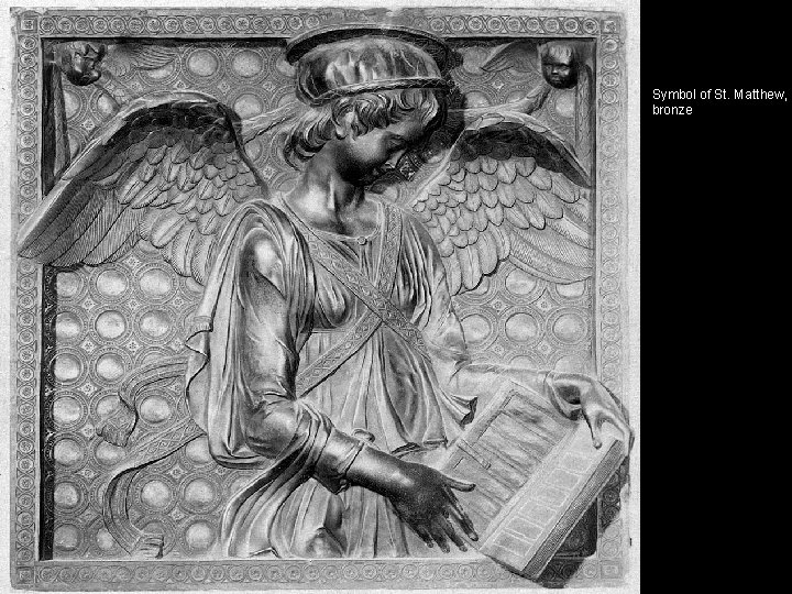 Symbol of St. Matthew, bronze 