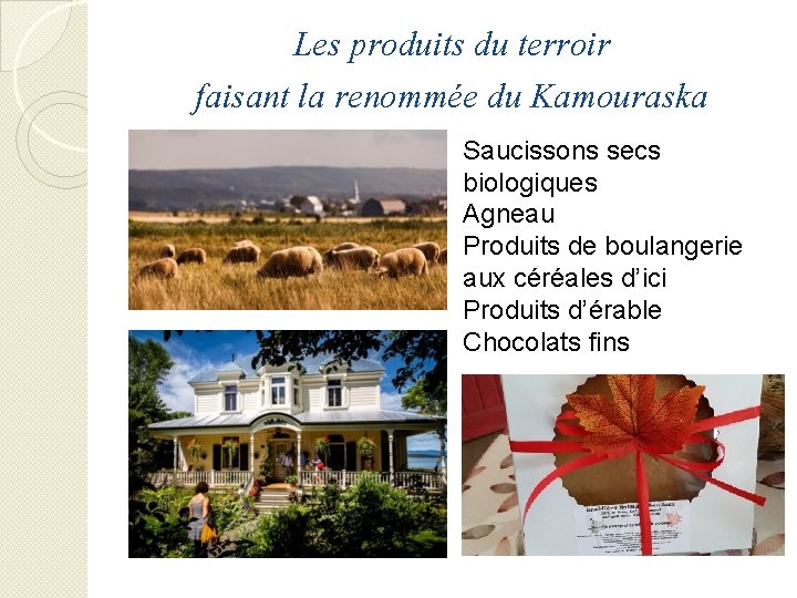 Les produits du terroir faisant la renommée du Kamouraska Saucissons secs biologiques Agneau Produits