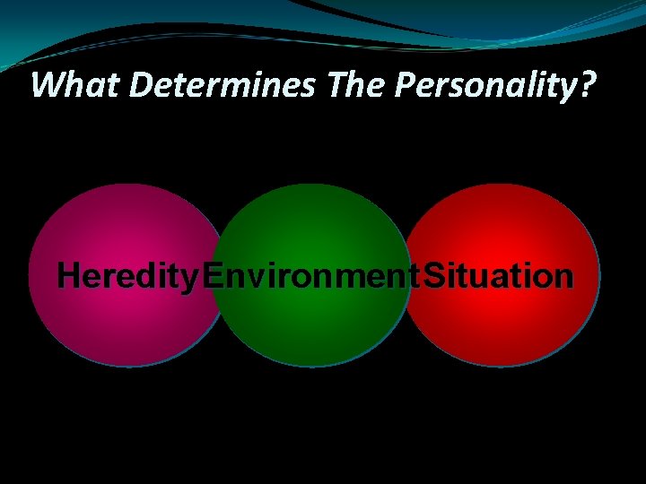 What Determines The Personality? Heredity Environment Situation 