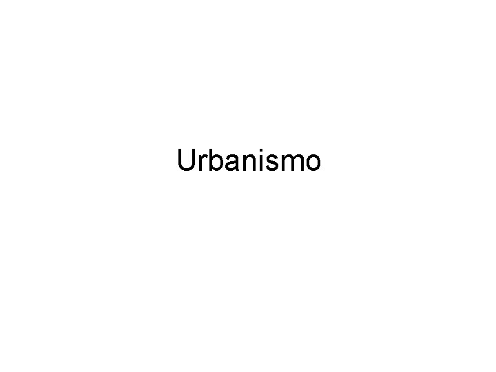 Urbanismo 
