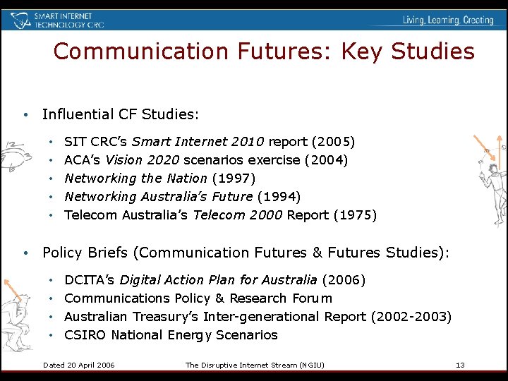 Communication Futures: Key Studies • Influential CF Studies: • • • SIT CRC’s Smart