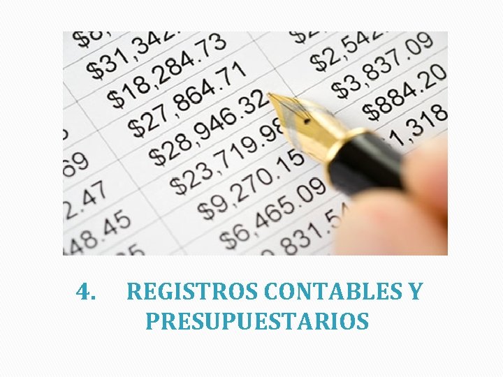 4. REGISTROS CONTABLES Y PRESUPUESTARIOS 