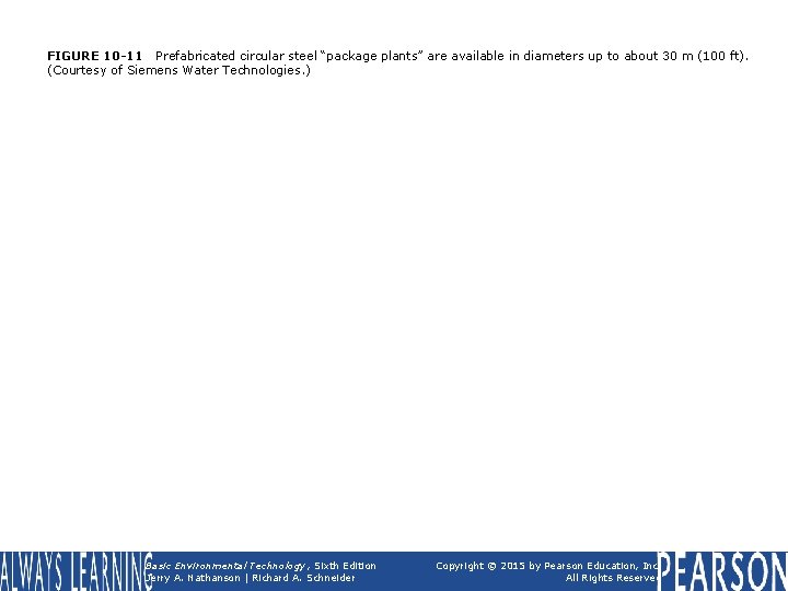 FIGURE 10 -11 Prefabricated circular steel “package plants” are available in diameters up to