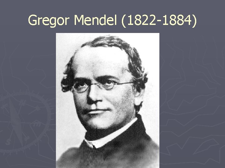 Gregor Mendel (1822 -1884) 