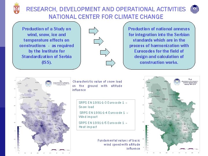 RESEARCH, DEVELOPMENT AND OPERATIONAL ACTIVITIES NATIONAL CENTER FOR CLIMATE CHANGE Production of a Study