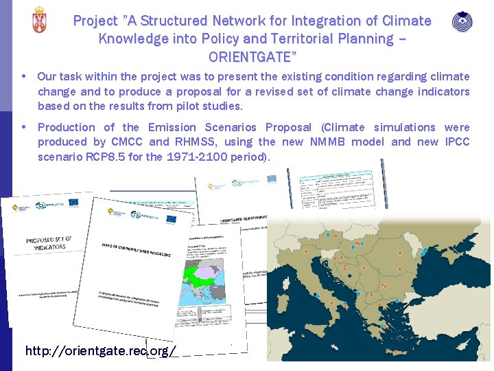 Project ”A Structured Network for Integration of Climate Knowledge into Policy and Territorial Planning