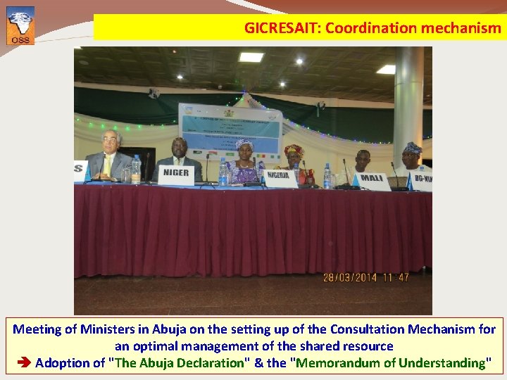 GICRESAIT: Coordination mechanism Meeting of Ministers in Abuja on the setting up of the